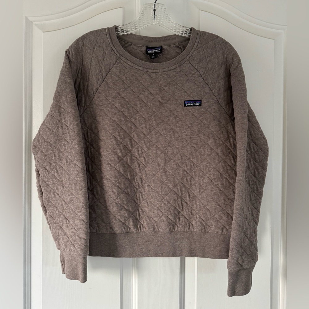 Patagonia quilted sweatshirt , organic cotton, size small